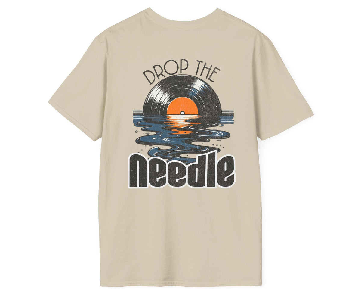 Needle Drop Melt Tee - Back + Pocket-style Design - Gildan Softstyle