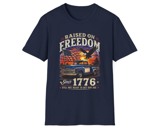Raised on Freedom Tee - Gildan Softstyle