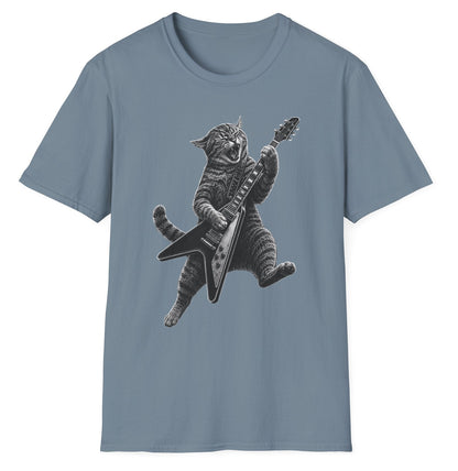 Rock Cat V Guitarist - Gildan Softstyle
