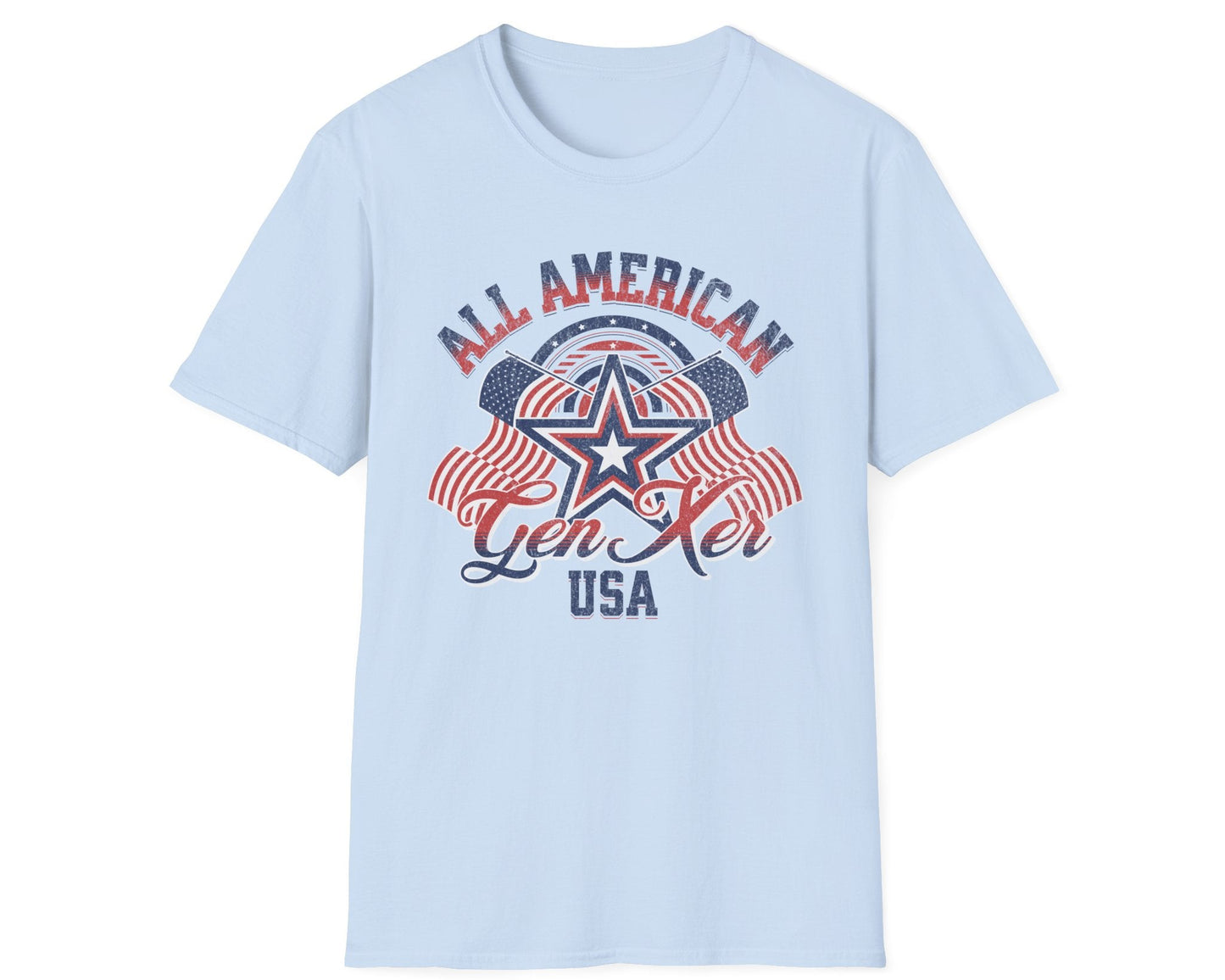 All American Gen Xer Tee - Gildan Softstyle