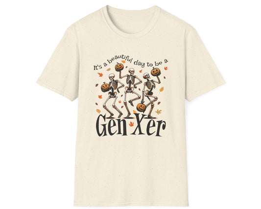 Beautiful Gen Xer Skeleton Tee - Gildan Softstyle