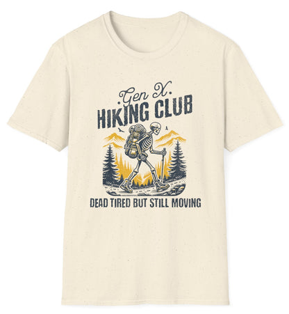 Gen X Hiking Club Skeleton Tee - Gildan Softstyle