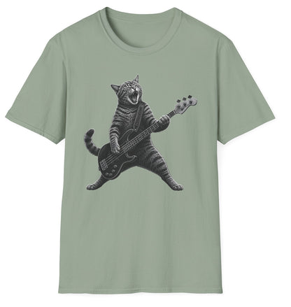 Rock Cat Bassist Tee - Gildan Softstyle