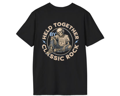 Held Together by Classic Rock - Full Back + Pocket-style Design - Gildan Softstyle