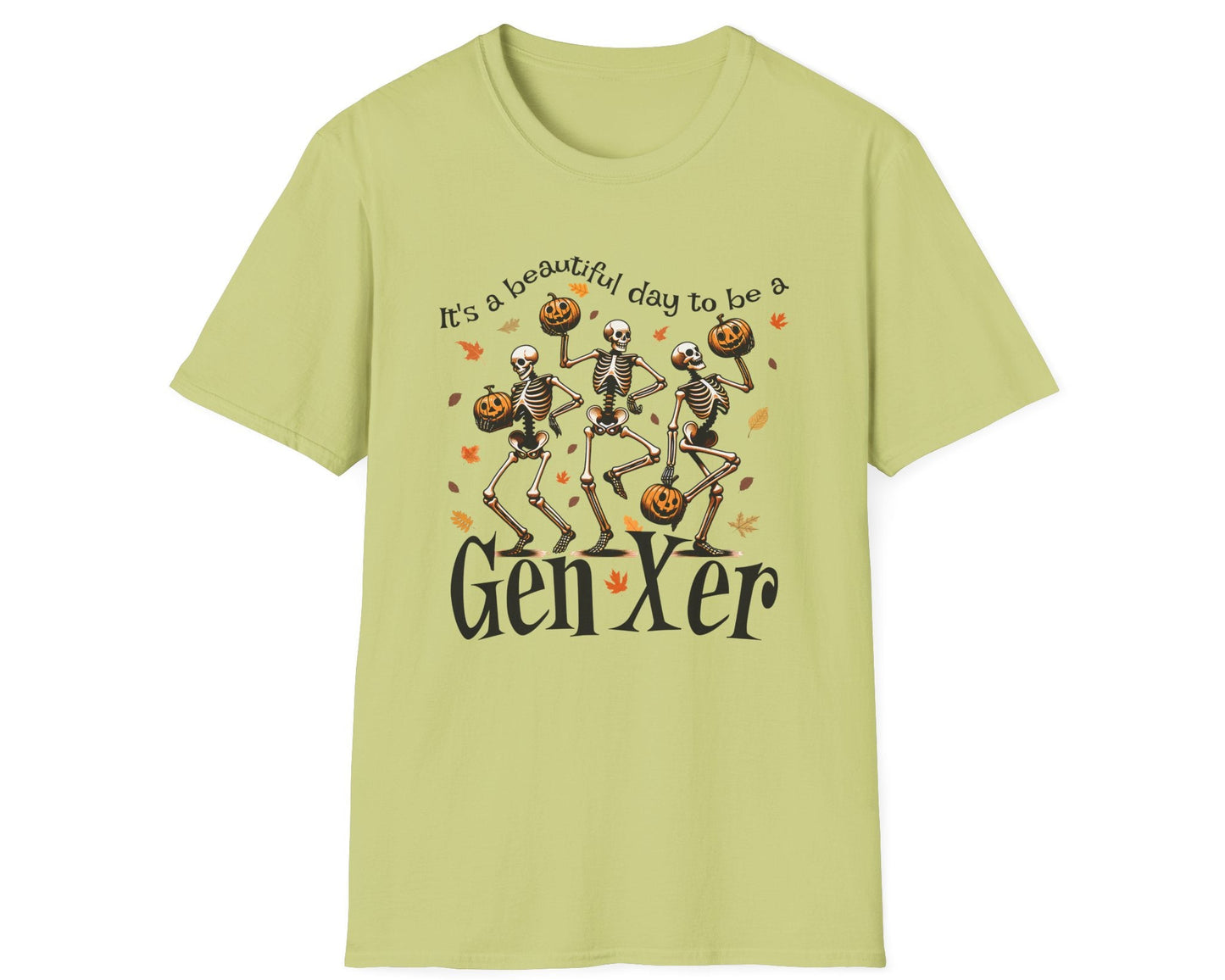 Beautiful Gen Xer Skeleton Tee - Gildan Softstyle