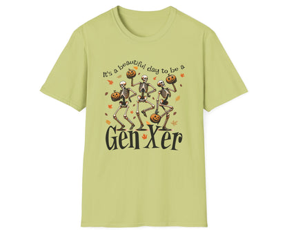 Beautiful Gen Xer Skeleton Tee - Gildan Softstyle