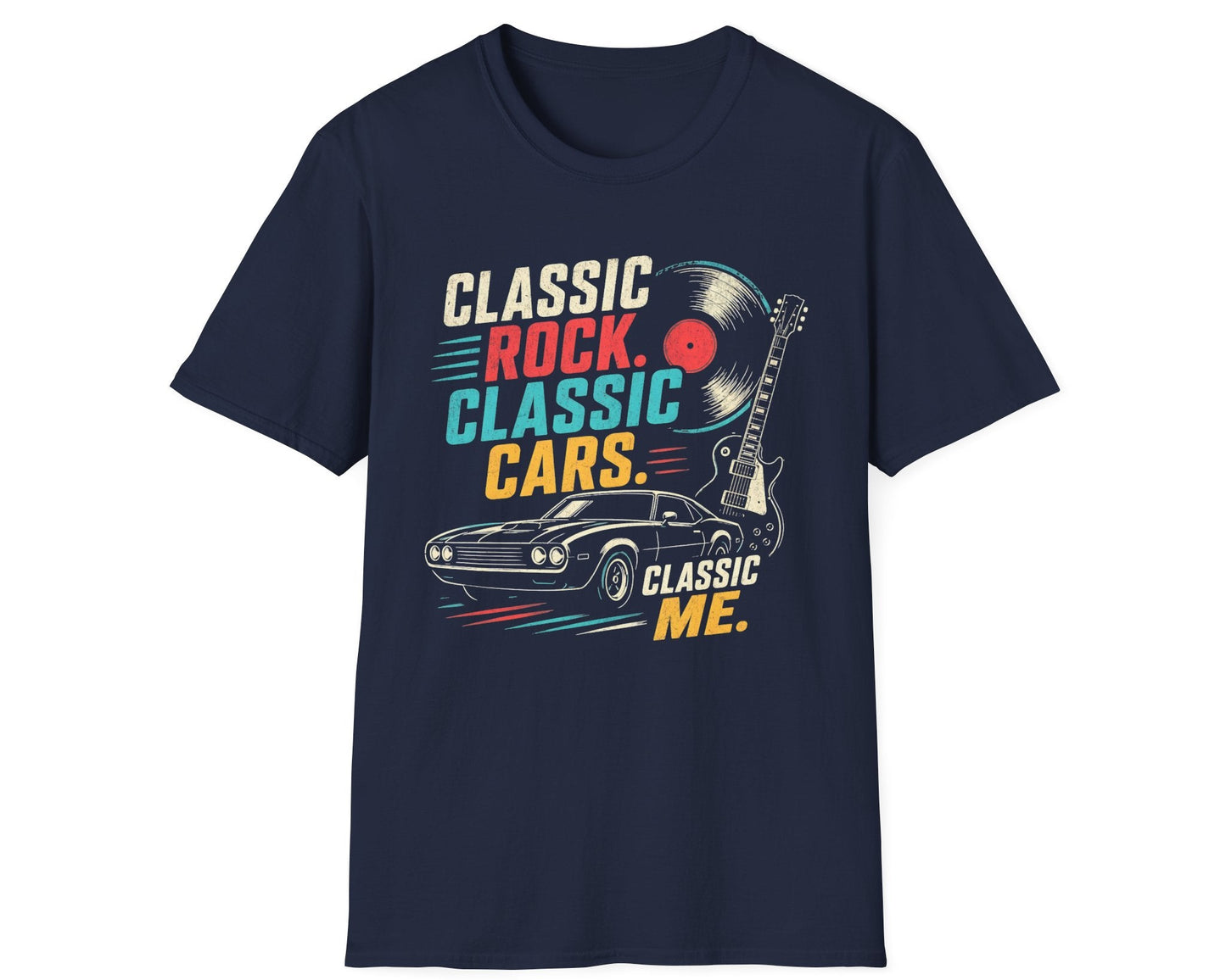 Classic Rock, Cars, Me Tee - Gildan Softstyle