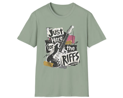 Just Here for Riffs Tee - Front Graphic - Gildan Softstyle