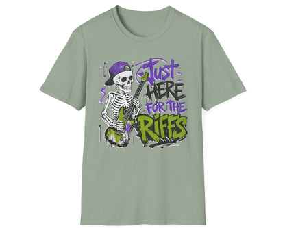 Skeleton Riffs Tee - Front Graphic - Gildan Softstyle