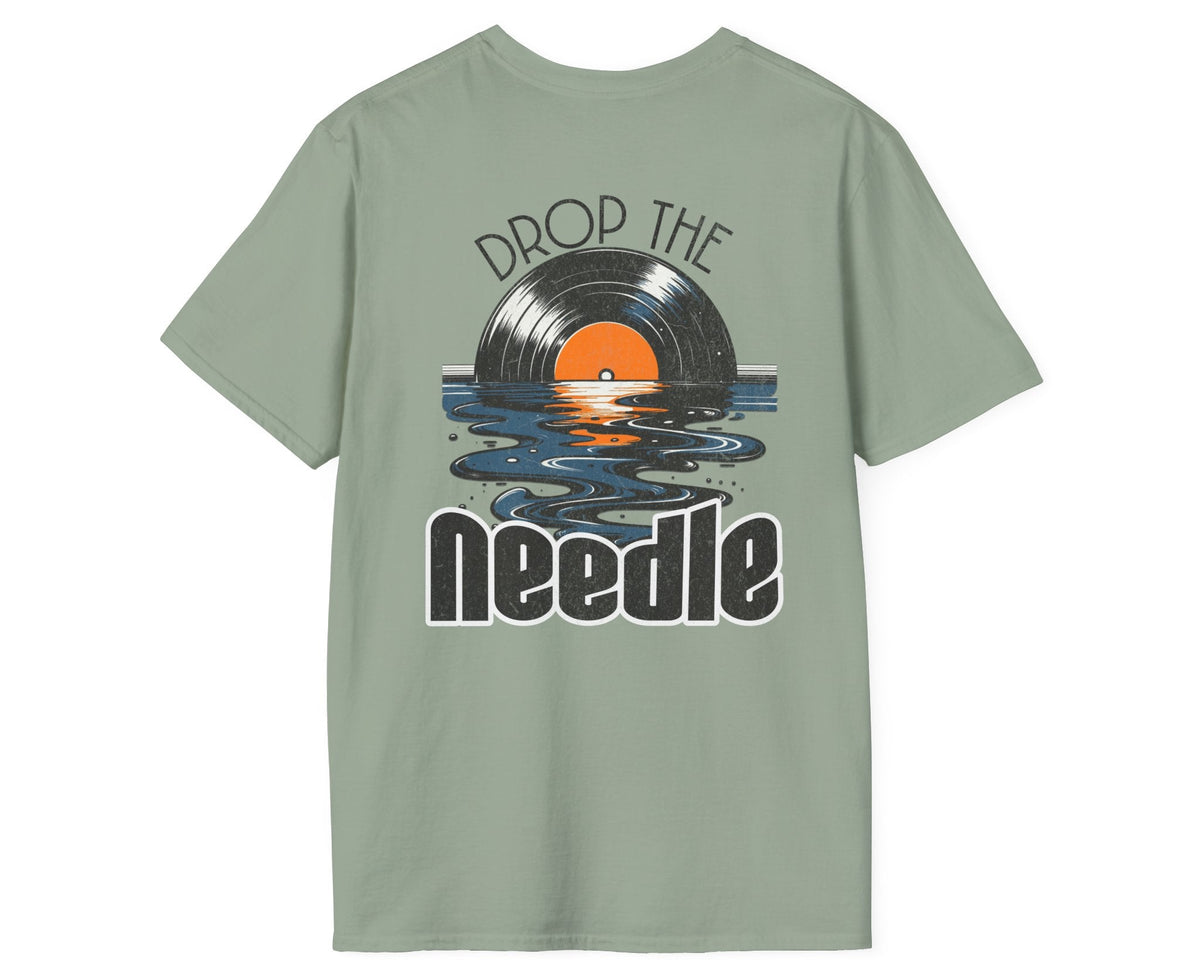 Needle Drop Melt Tee - Back + Pocket-style Design - Gildan Softstyle