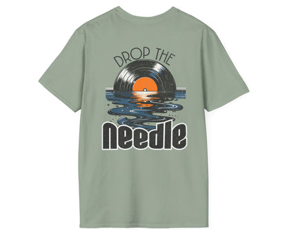 Needle Drop Melt Tee - Back + Pocket-style Design - Gildan Softstyle
