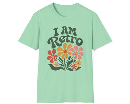 I Am Retro Floral Tee - Gildan Softstyle
