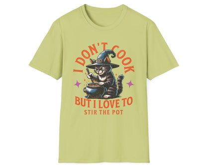 Stir the Pot Cat & Cauldron Tee - Gildan Softstyle