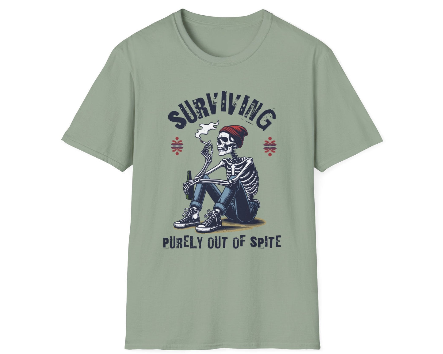 Spite Survivor Skeleton Tee - Gildan Softstyle