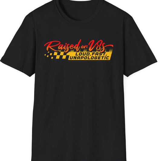 Raised on V8s Tee - Gildan Softstyle