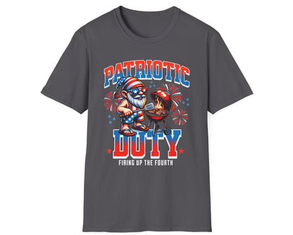 Patriotic Duty Firing Up the Fourth Tee - Gildan Softstyle