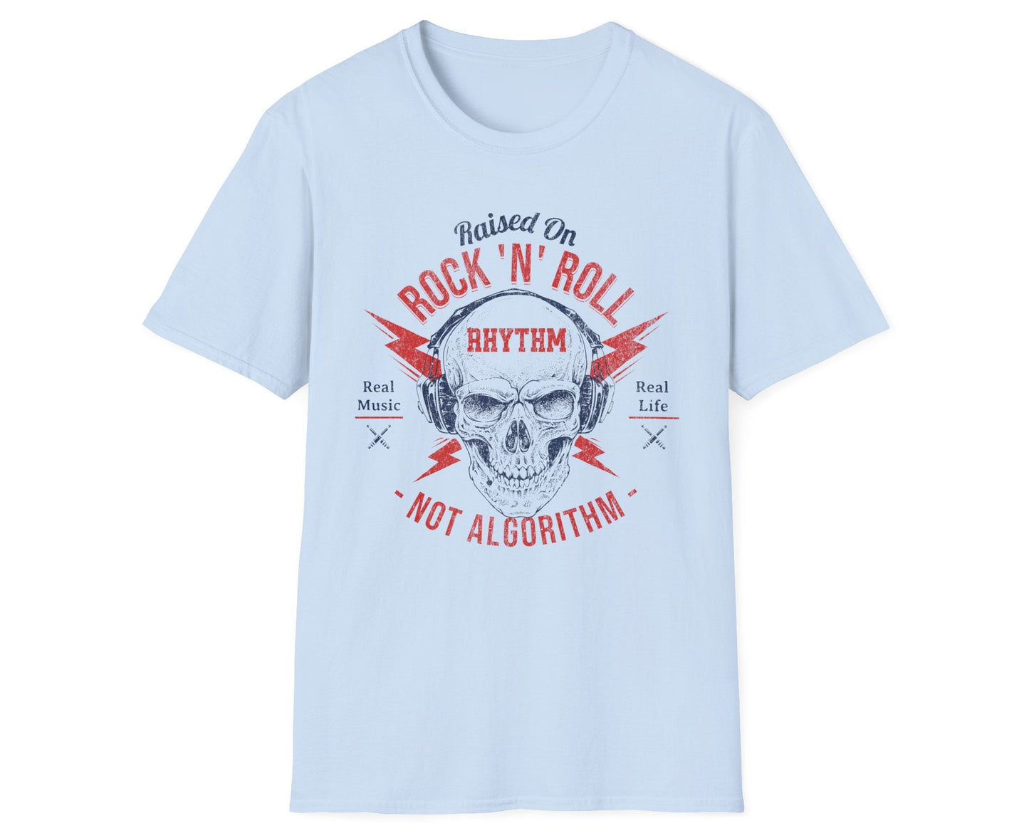 Rock 'N' Roll Rhythm Tee - Front Design - Gildan Softstyle