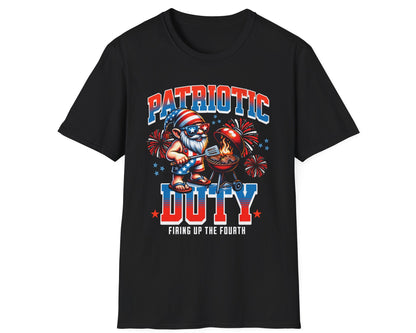 Patriotic Duty Firing Up the Fourth Tee - Gildan Softstyle