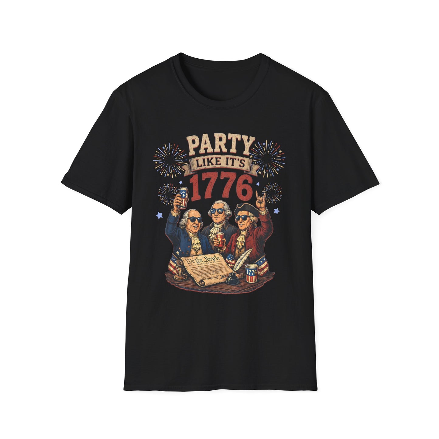 Party Like It's 1776 Tee - Gildan Softstyle