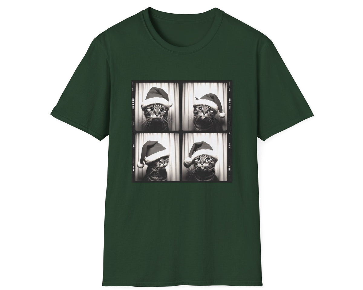 Christmas Cat Photobooth Tee - Gildan Softstyle