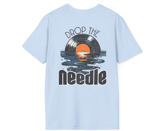 Needle Drop Melt Tee - Back + Pocket-style Design - Gildan Softstyle