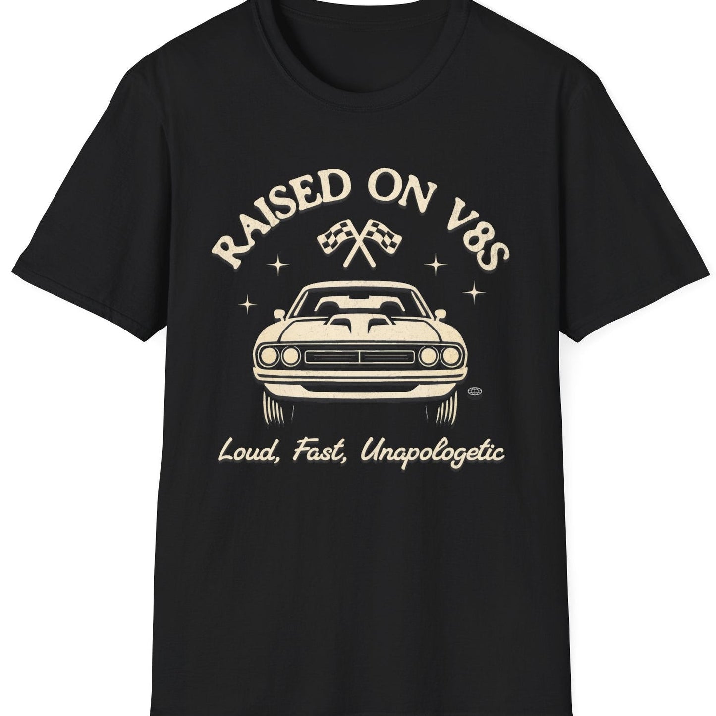 Raised on V8s Tee - Gildan Softstyle