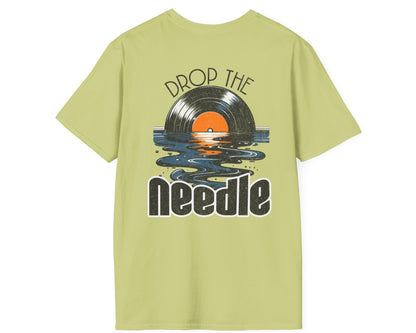 Needle Drop Melt Tee - Back + Pocket-style Design - Gildan Softstyle