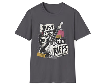 Just Here for Riffs Tee - Front Graphic - Gildan Softstyle