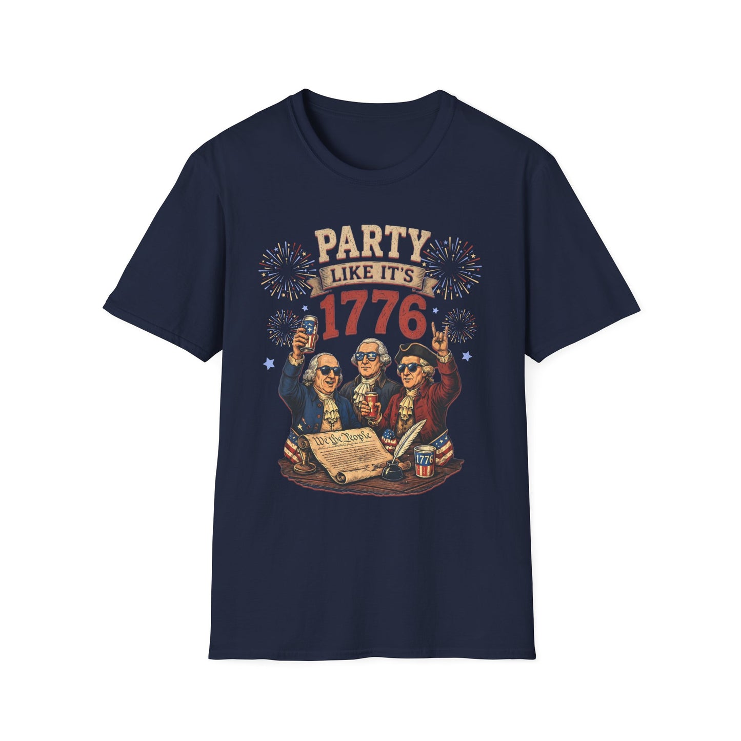 Party Like It's 1776 Tee - Gildan Softstyle