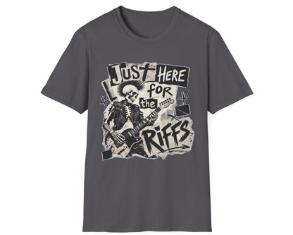 Just Riffs Skeleton Tee - Front Graphic - Gildan Softstyle