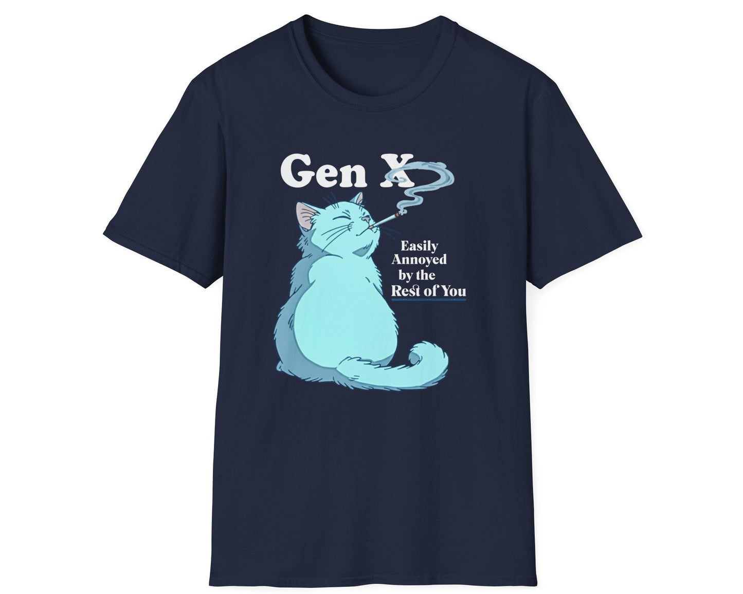 Gen X Easily Annoyed Cat Tee - Gildan Softstyle