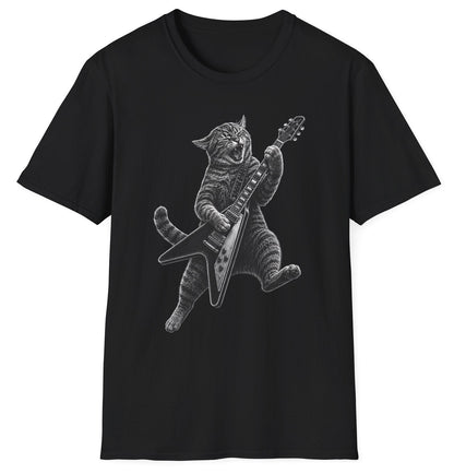 Rock Cat V Guitarist - Gildan Softstyle