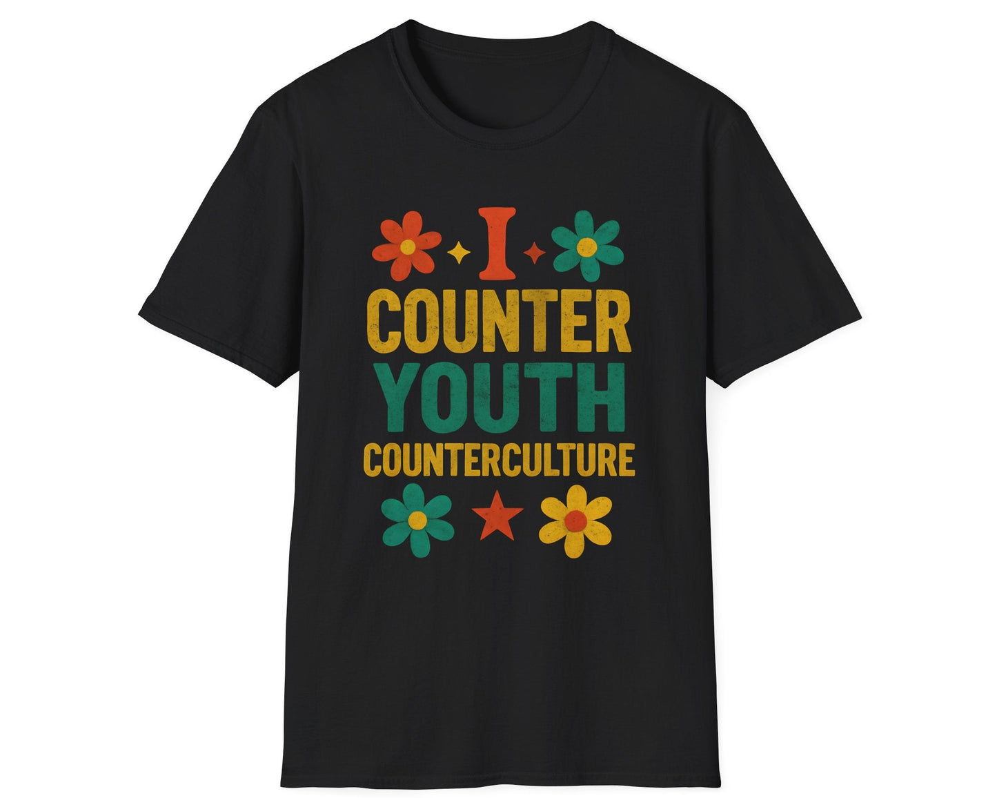 Floral Counter Youth Counterculture Tee - Gildan Softstyle
