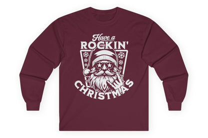 Rockin' Santa Long Sleeve Tee - Gildan Ultra