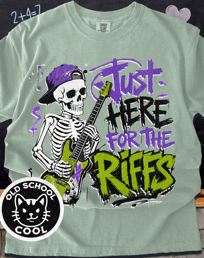 Skeleton Riffs Tee - Front Graphic