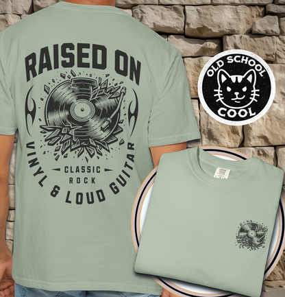 Raised on Vinyl & Loud Guitar Tee