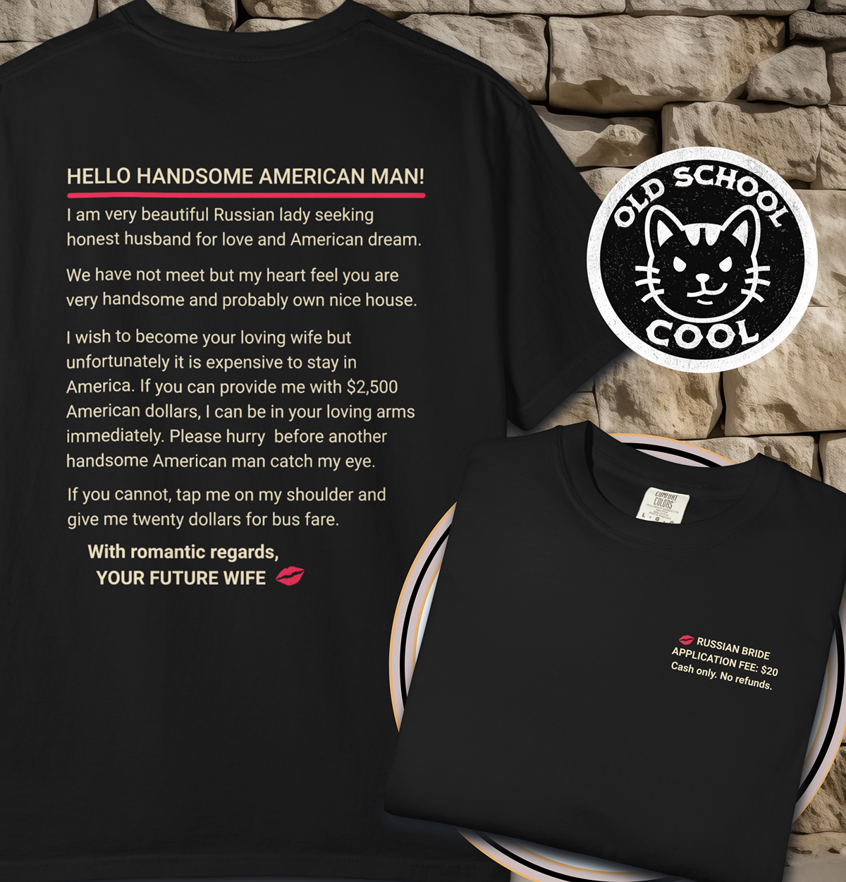 Future Bride Tee- Back + Pocket-style Design