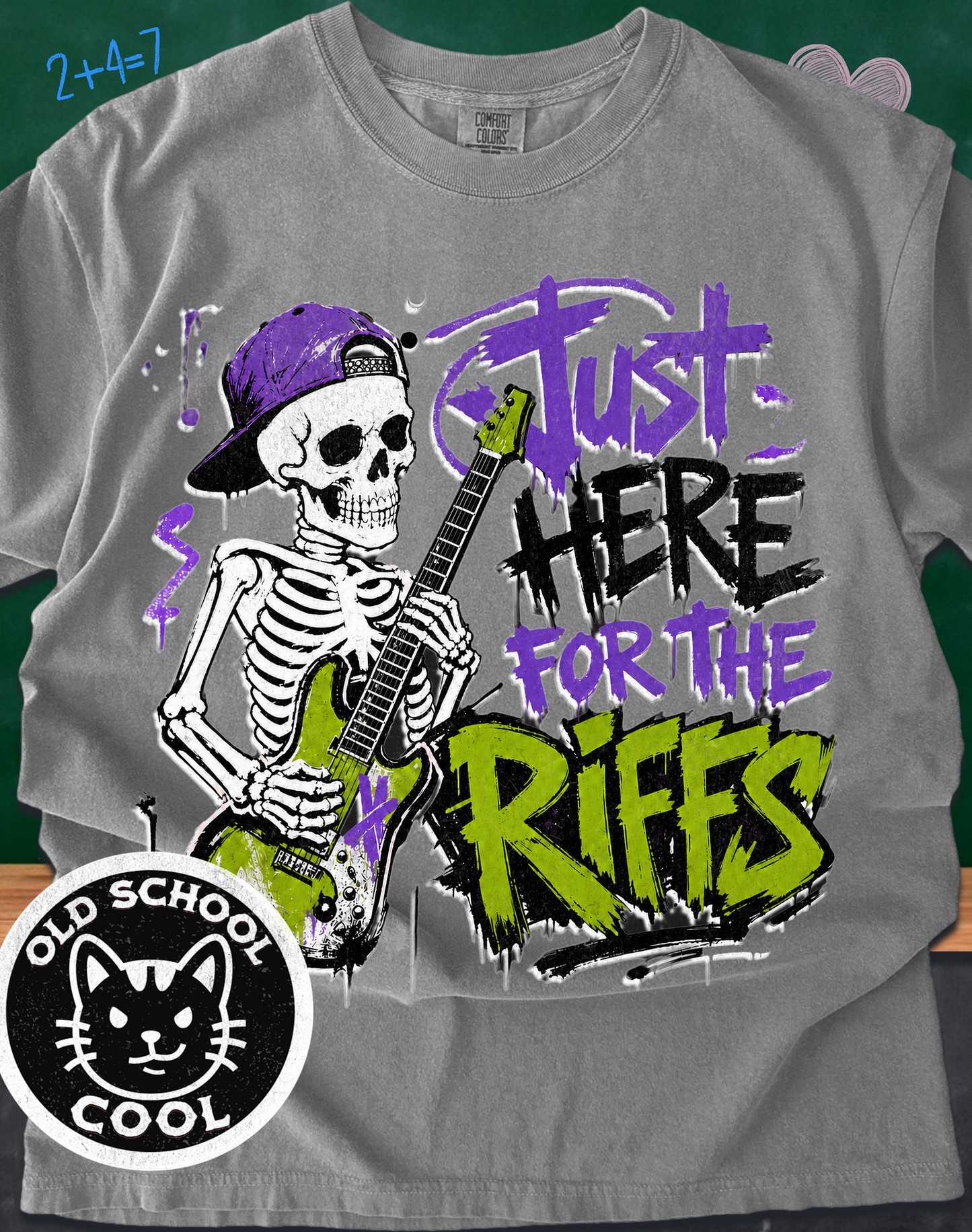 Skeleton Riffs Tee - Front Graphic