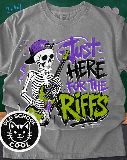 Skeleton Riffs Tee - Front Graphic