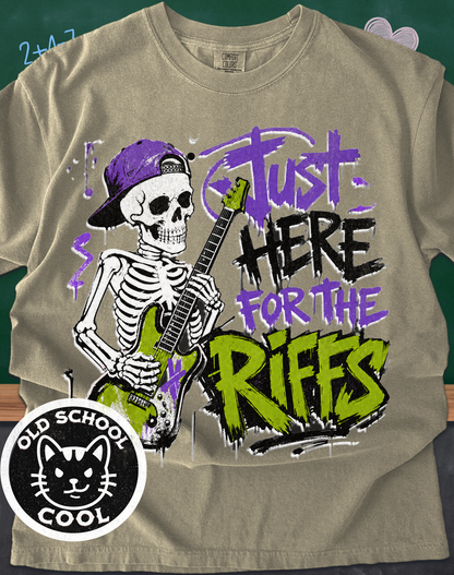 Skeleton Riffs Tee - Front Graphic