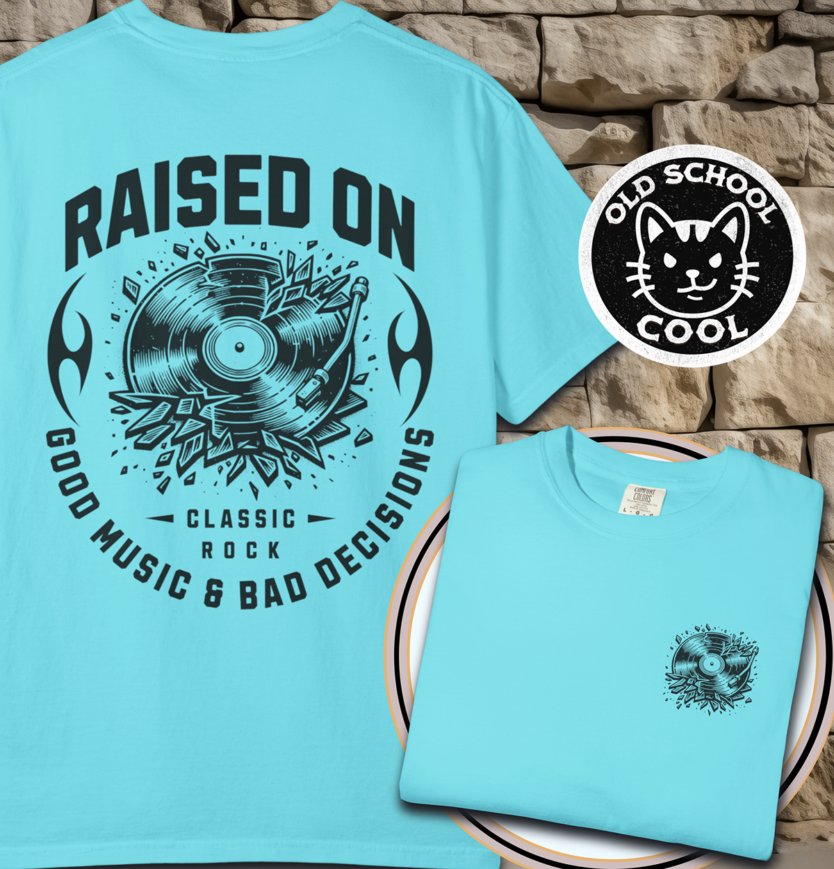 Good Music & Bad Decisions Tee - Back + Pocket-style Design