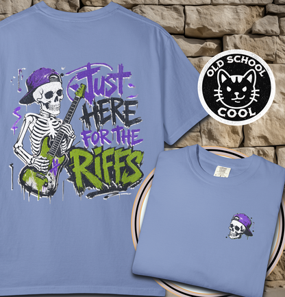 Skeleton Riffs Tee - Back + Pocket-style Design