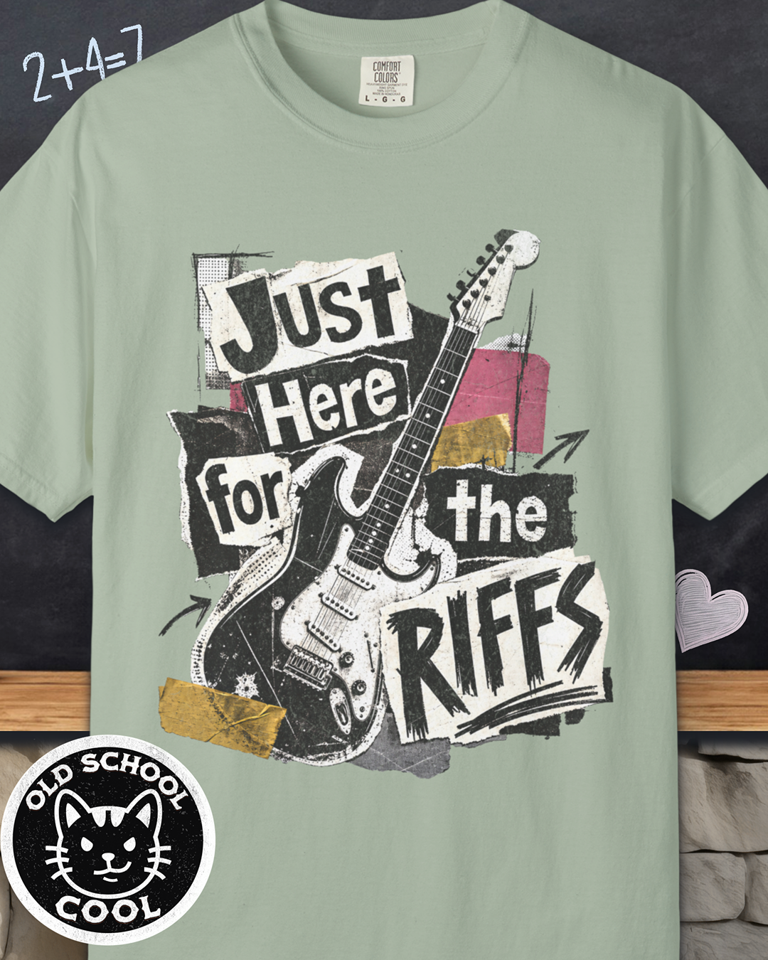Just Here for Riffs - Front Graphic