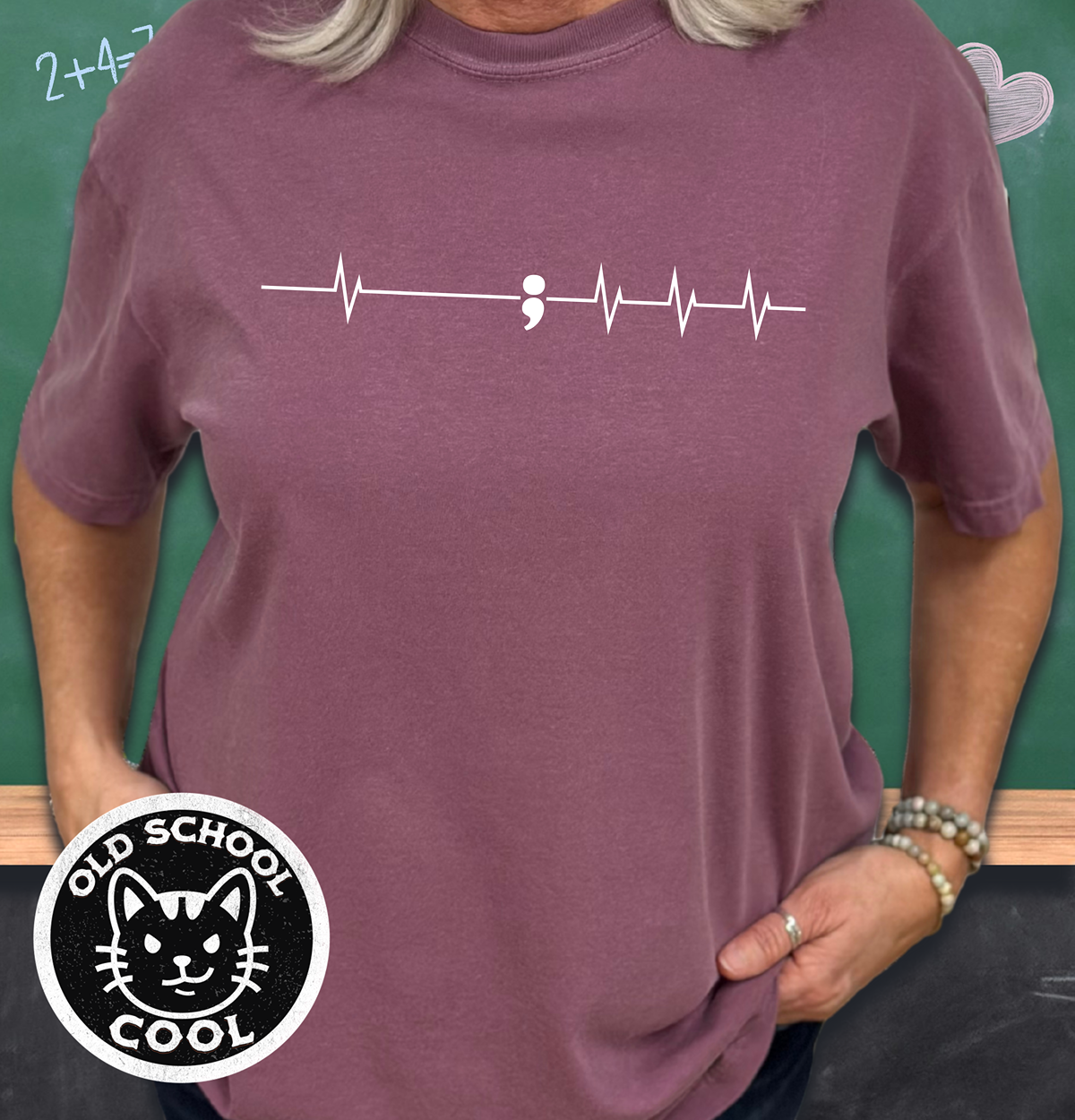 Semicolon ECG Tee