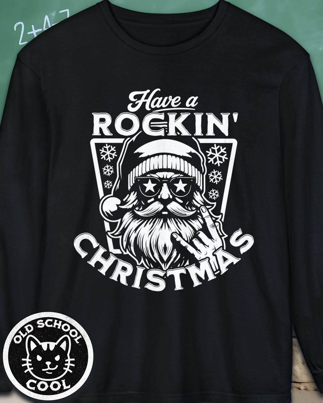 Rockin' Santa Long Sleeve T-Shirt