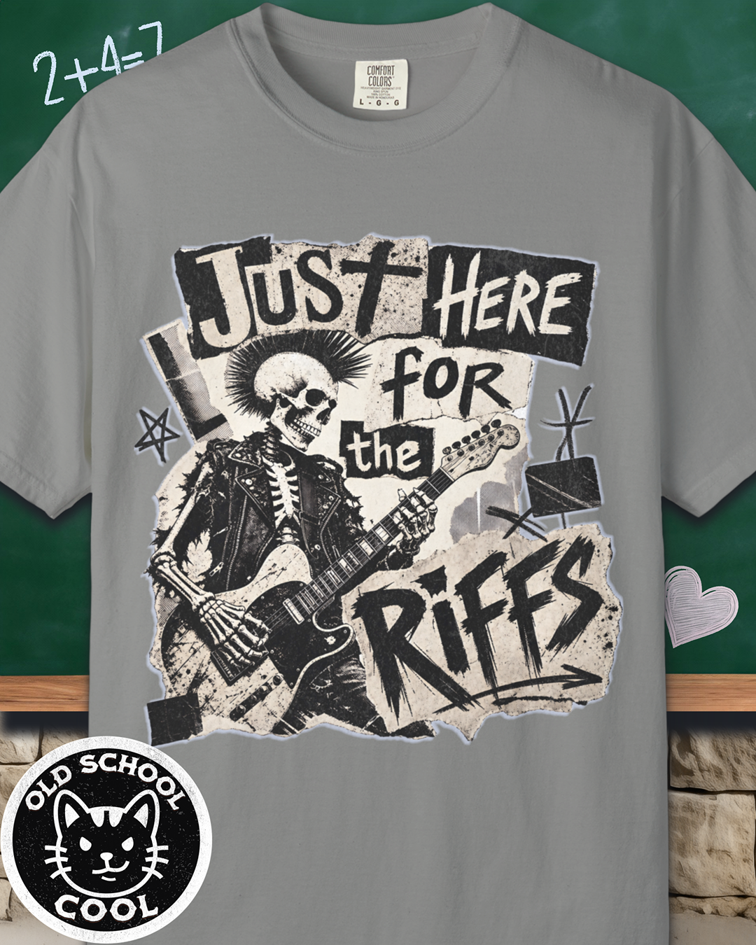 Just Riffs Skeleton Tee - Front Graphic