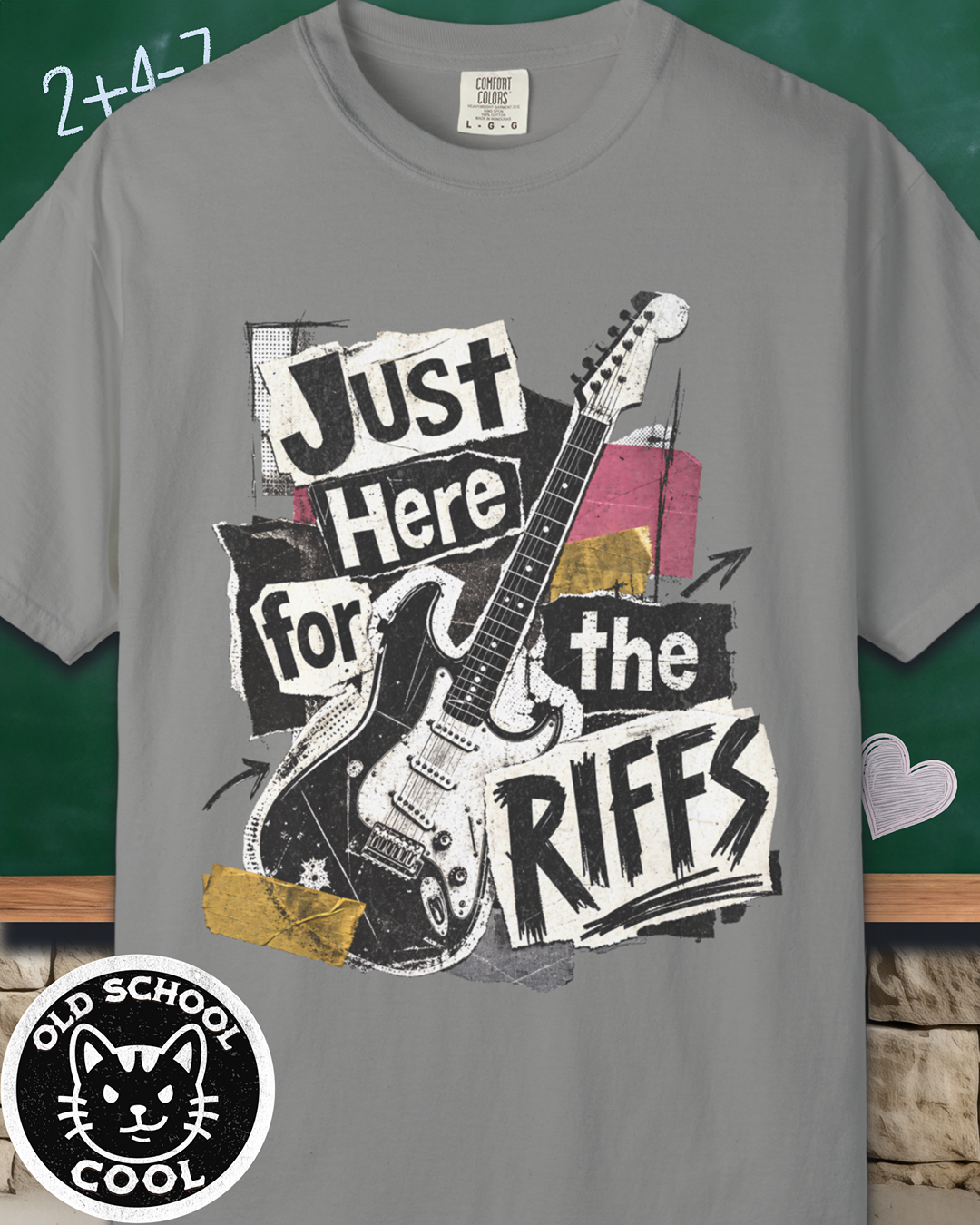 Just Here for Riffs - Front Graphic