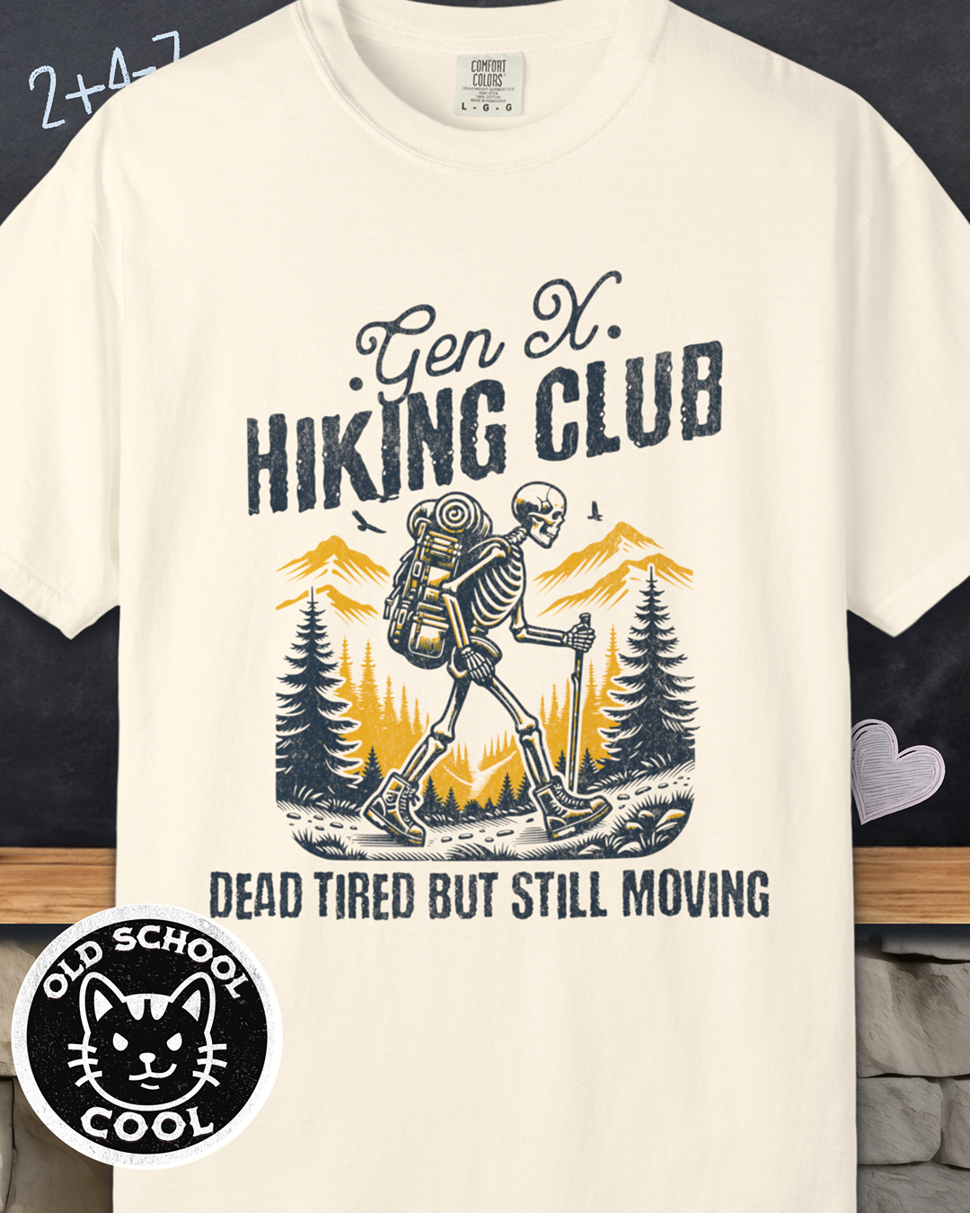 Gen X Hiking Club Skeleton Tee