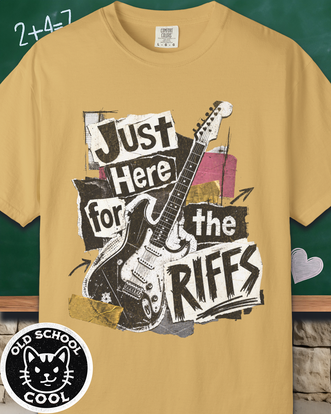 Just Here for Riffs - Front Graphic
