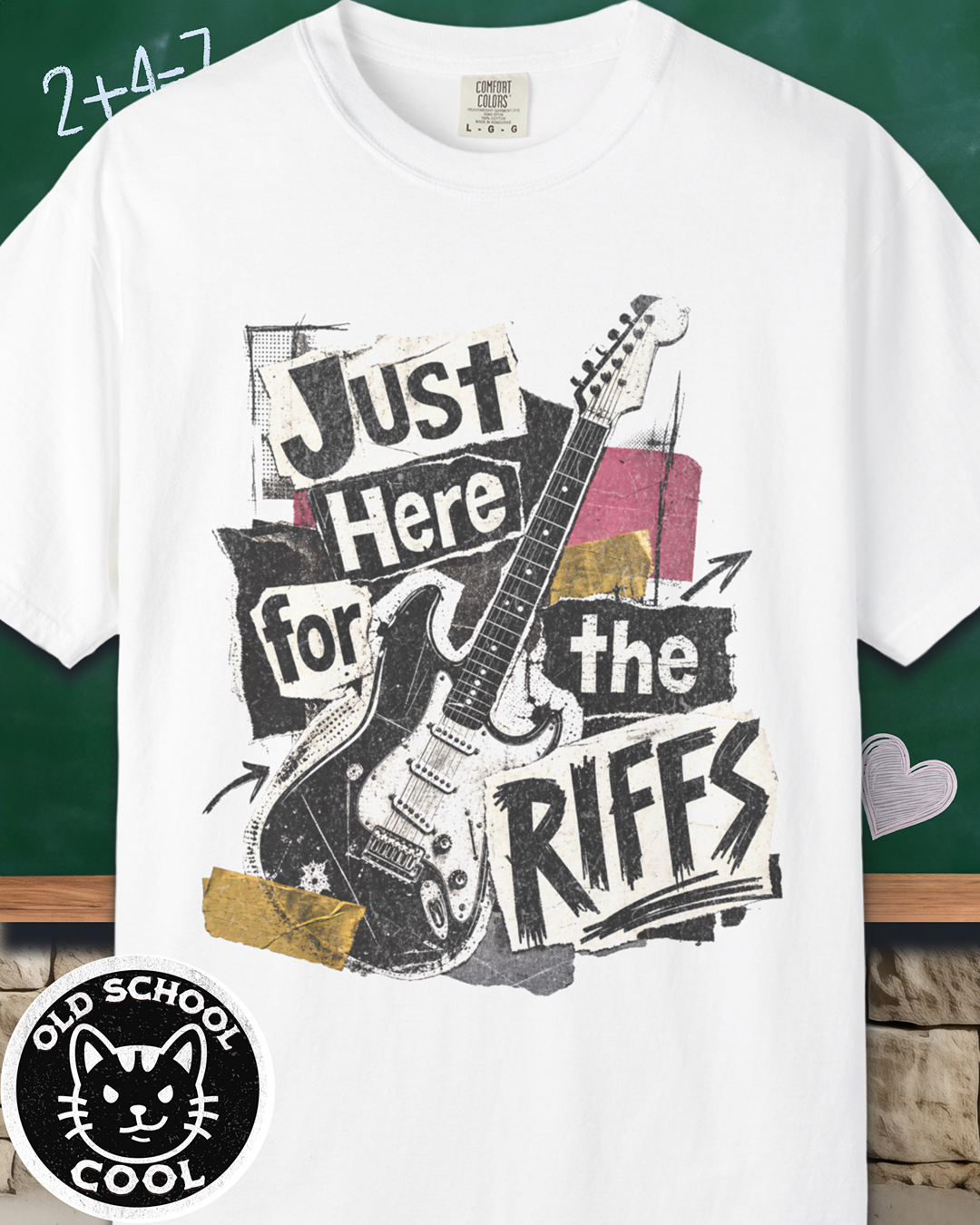 Just Here for Riffs - Front Graphic